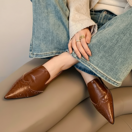 Ballerinas aus Leder